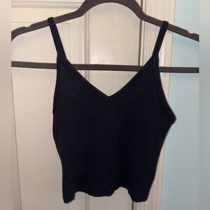 American Eagle Outfitters Black Ribbed Camisole